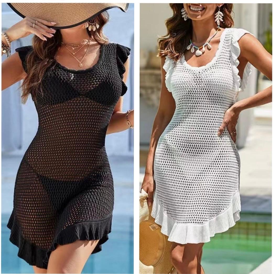 Robe de plage CROCÉ VOLANT