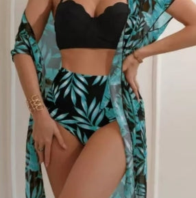 Bikini 3PCS KIMONO BRA DENTELET