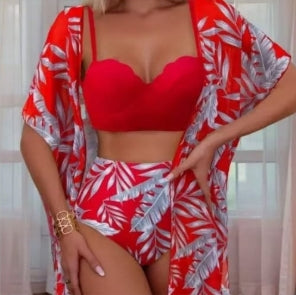 Bikini 3PCS KIMONO BRA DENTELET