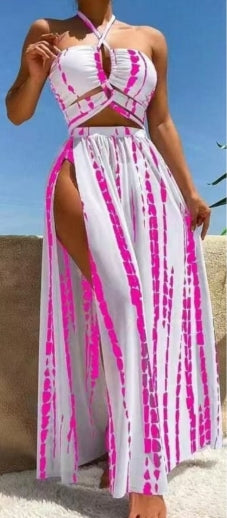 Bikini 3PCS JUPE LONG POINTILLE