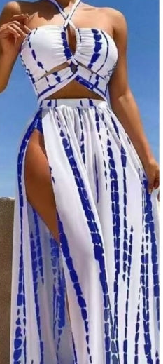 Bikini 3PCS JUPE LONG POINTILLE