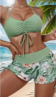 Bikini 2PCS SHORT ET TOP LACORDE