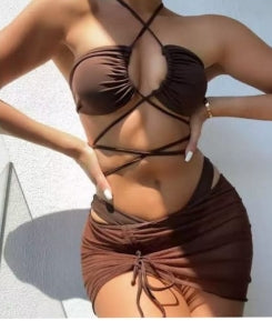 Bikini 3PCS JUPE COURTE LACORDE
