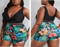 Bikini 1PC SHORT GTAILLE BAS FLEURIT