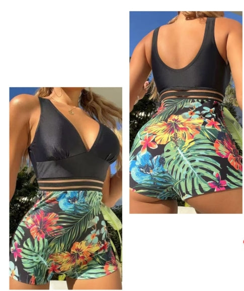 Bikini 1PC SHORT FLEURIT