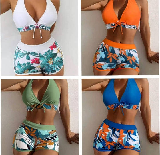 Bikini 2PCS SHORT FLEURIT