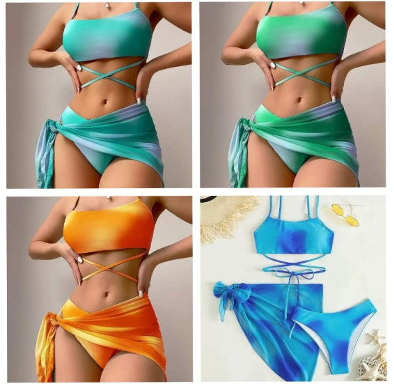 Bikini 3PCS JUPE COURTE TOP CROISÉ