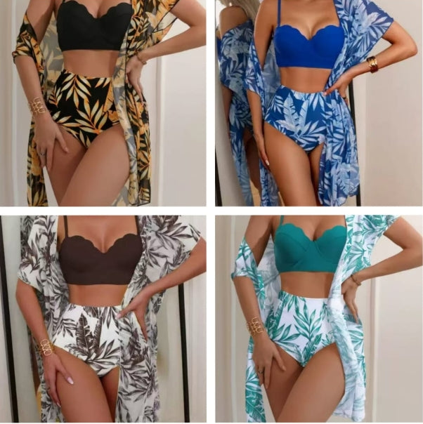Bikini 3PCS KIMONO BRA DENTELET