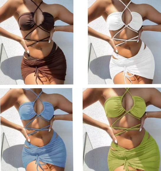 Bikini 3PCS JUPE COURTE LACORDE
