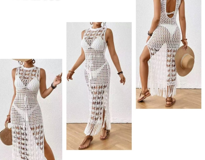 Robe de plage LONG NOUVO BLANC