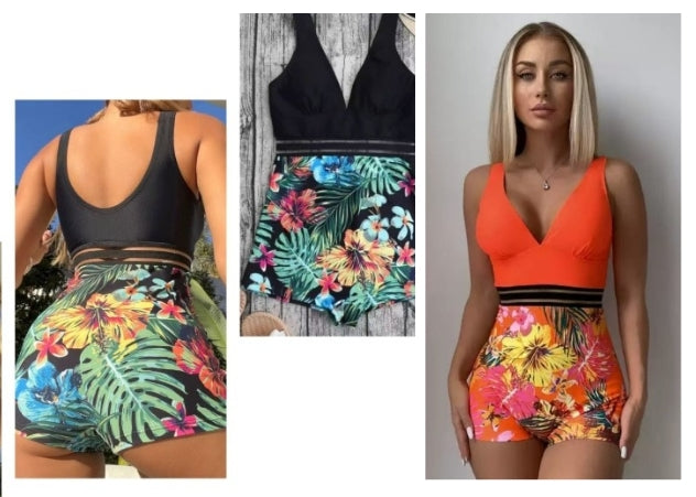 Bikini 1PC SHORT FLEURIT