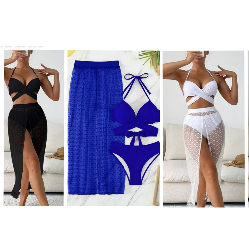 Bikini 3PCS JUPE TRANSPARENT