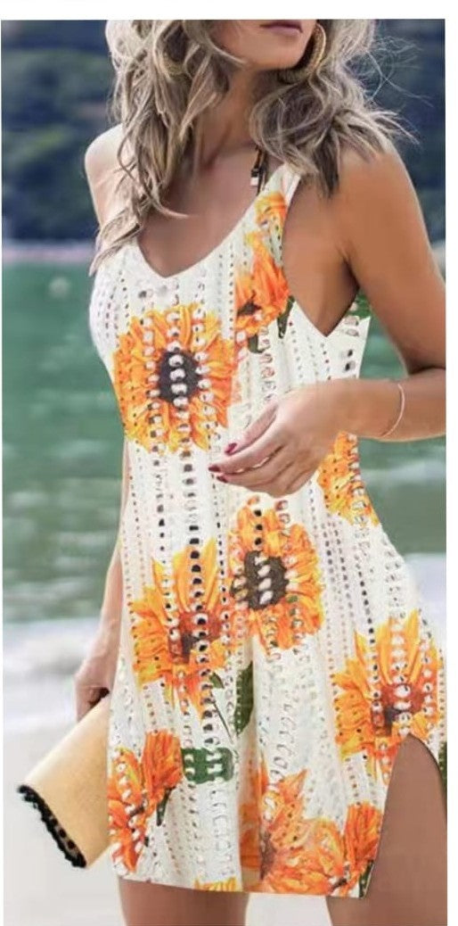 Robe de plage CROCÉ SANS MANCHE