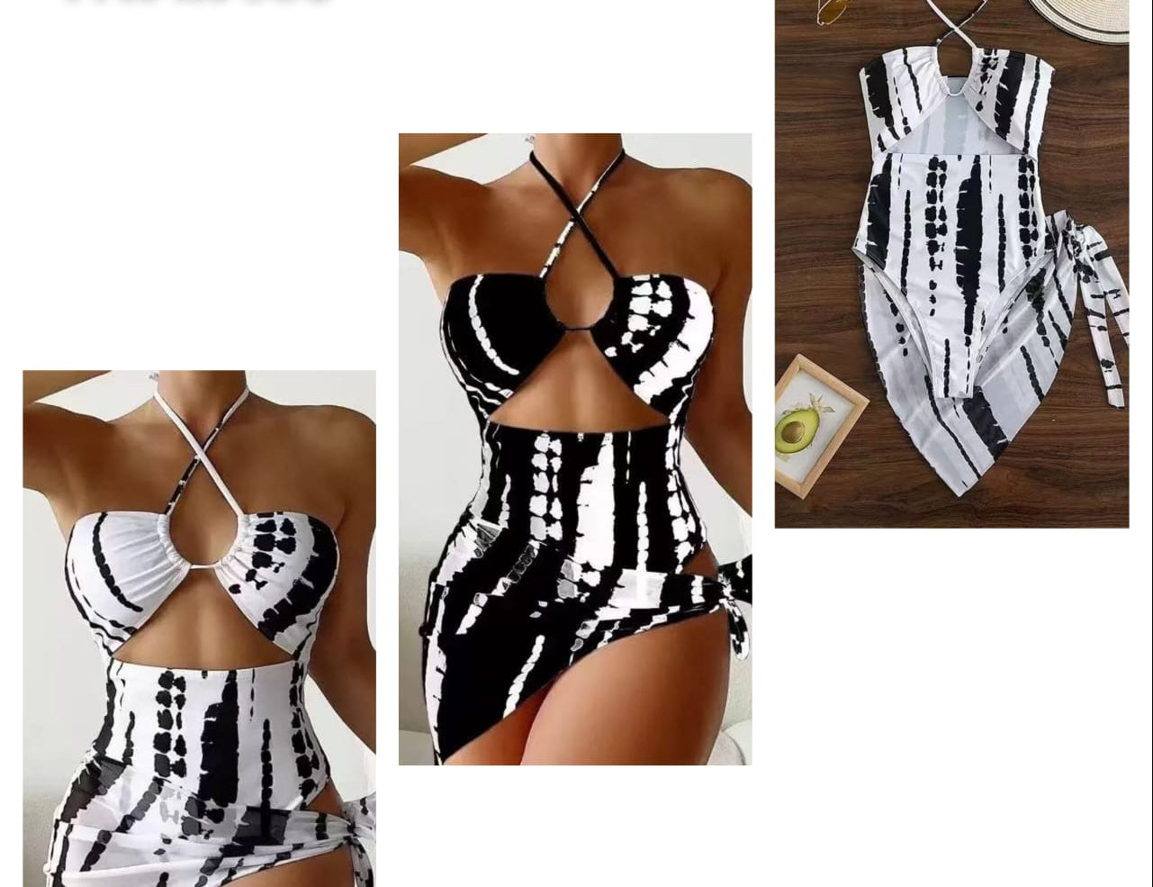 Bikini 1PC AVEC PAREO