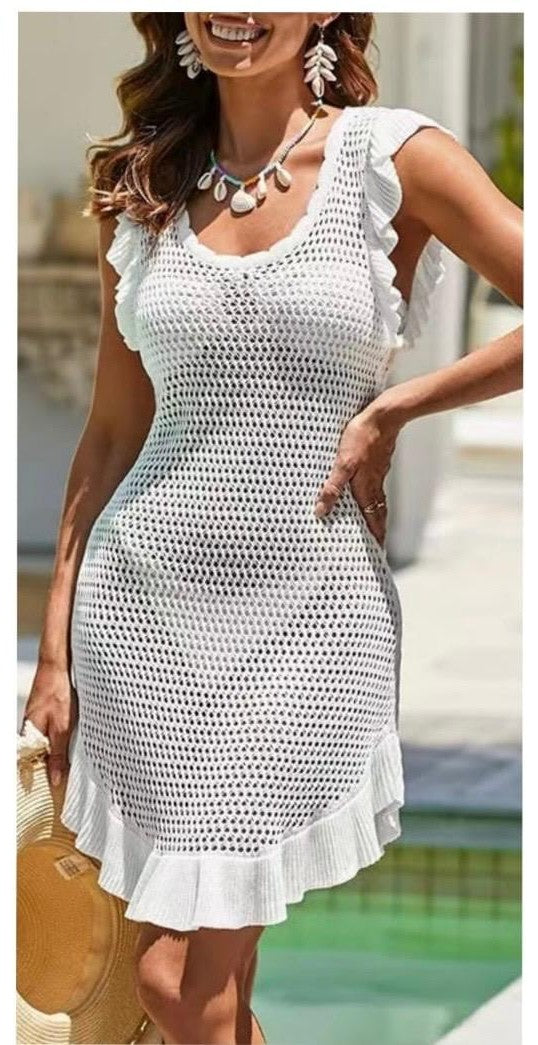 Robe de plage CROCÉ VOLANT