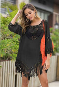 Robe de plage CROCÉ LONG MANCHE